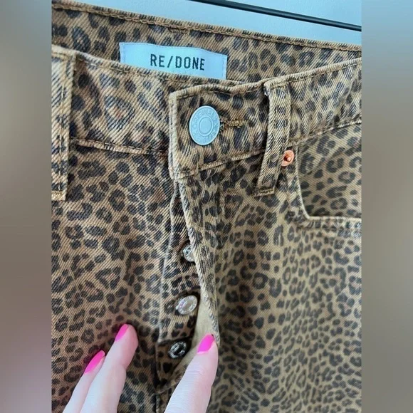 RE/DONE 70S BOOTCUT LEOPARD TWILL JEAN NWT - Picture 6 of 16